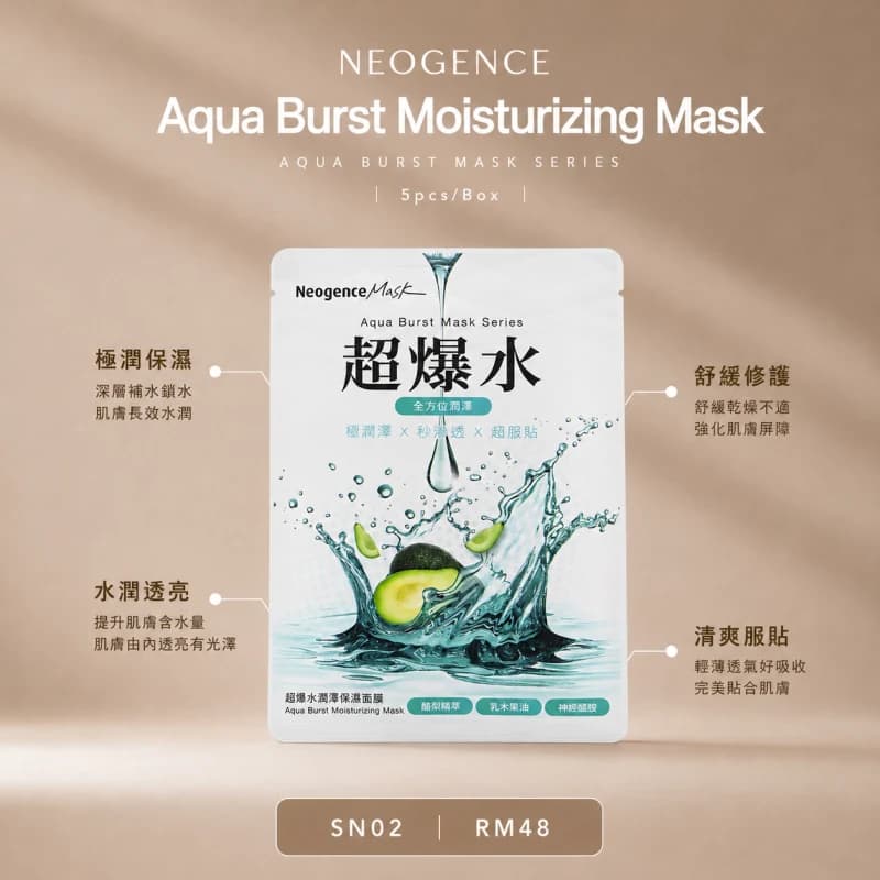 NEOGENCE Aqua Burst Moisturizing Mask