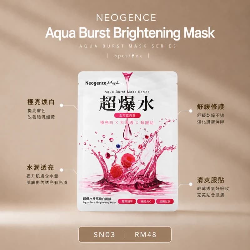 NEOGENCE Aqua Burst Brightening Mask